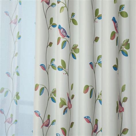 Rose home fashion rhf thermal insulated. Blackout Curtains Birds Leaves Printed Window Drapes for ...