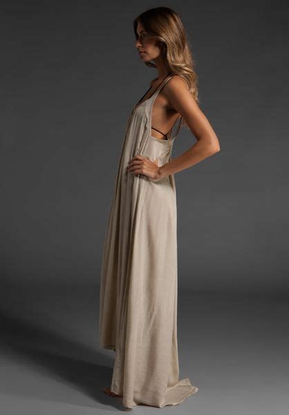 Mikoh Swimwear Biarritz Maxi Dress Cover Up In Beige Sand Lyst