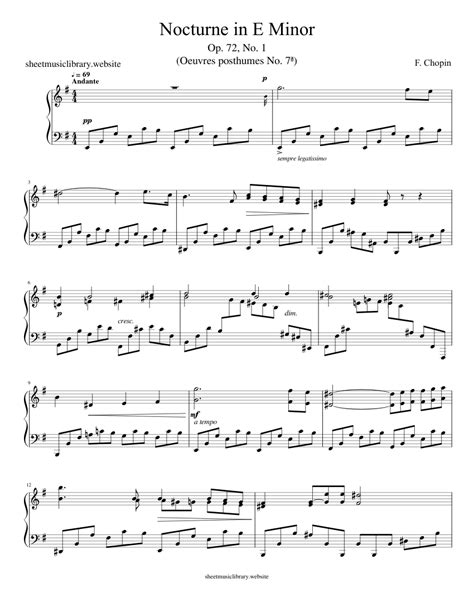 chopin nocturne   minor op    sheet   piano solo musescorecom