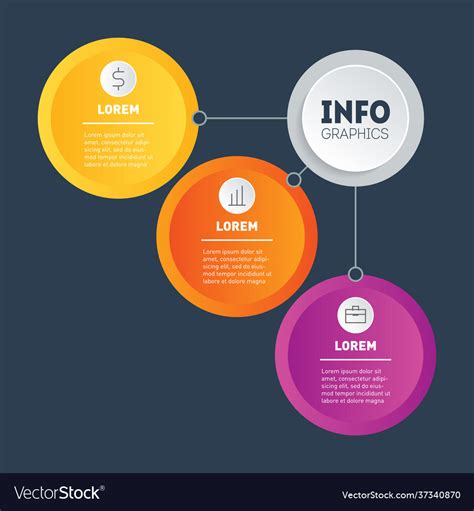 Example Infographics With Three Parts Royalty Free Vector