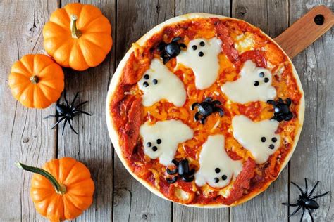 Spookjespizza Recept Gezonde Halloween Snacks Voedsel Idee N