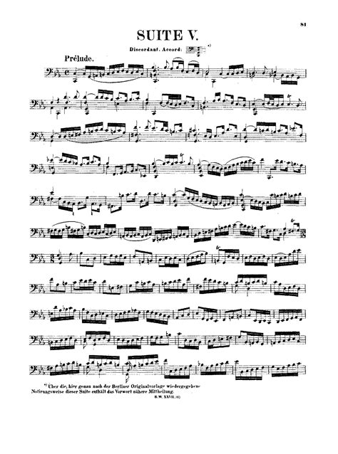 Cello Suite No5 In C Minor Bwv 1011 Bach Johann Sebastian Imslp