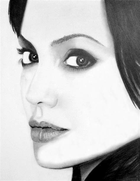 Angelina Jolie I Drawing By Joel Smith Fine Art America