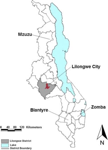 Map Of Malawi And Location Of Lilongwe District Smp 2006 Download