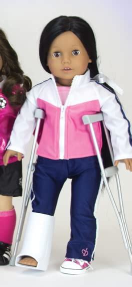 doll crutches cast and accessory set for 18 inch dolls doll casts crutches and