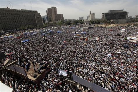 egyptian protestors attend friday prayers during a rally in tahrir square cairo egypt friday