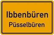 Ortsschild Ibbenbüren-Püsselbüren kostenlos: Download & Drucken