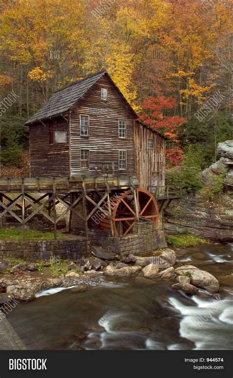 Autumn Grist Mill Image And Photo Free Trial Bigstock