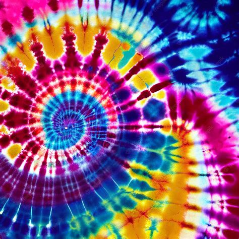 Premium Photo Tie Dye Background With Swirl Or Spiral Hippie Colorful