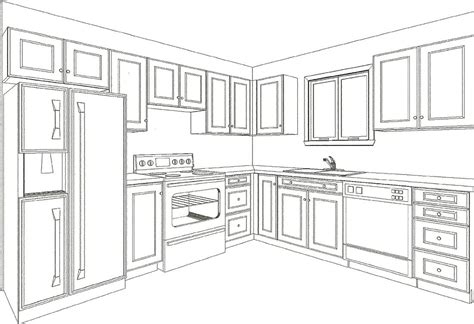 Draw Kitchen Cabinets Sketch Up Sketch Drawing Idea