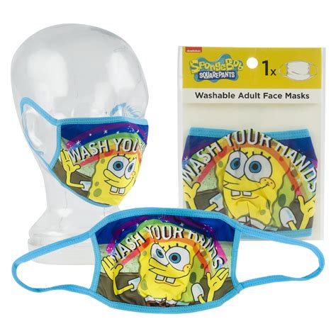Wholesale Spongebob Adult Face Mask Multicolor
