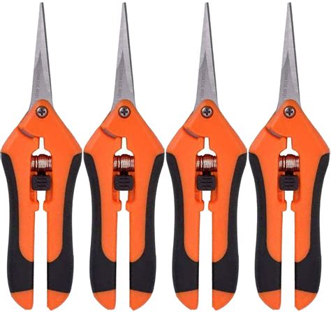 4 Pack Stainless Steel Gardening Pruners For Plants Professional Hand