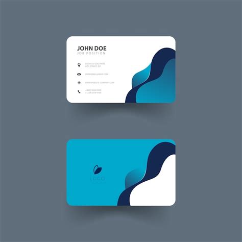 Premium Vector Design Of Business Card With Wave Shapes Modern