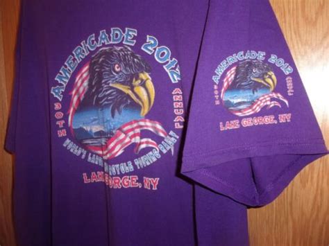 Lake George Ny Americade 2012 Purple Xl T Shirt Motorcycle Touring Rally Ebay