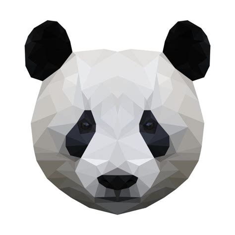 Polygon Panda In 2022 Polygon Art Geometric Art Panda