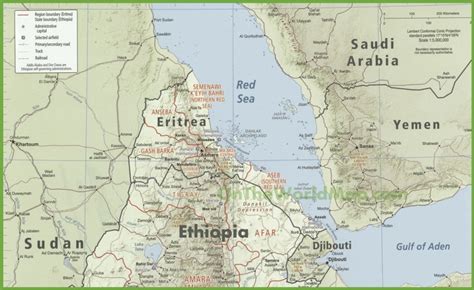 This map shows some of the major cities in eritrea, you can use this map to research your holiday in africa and decide on places to visit and hotels to stay in. Eritrea political map