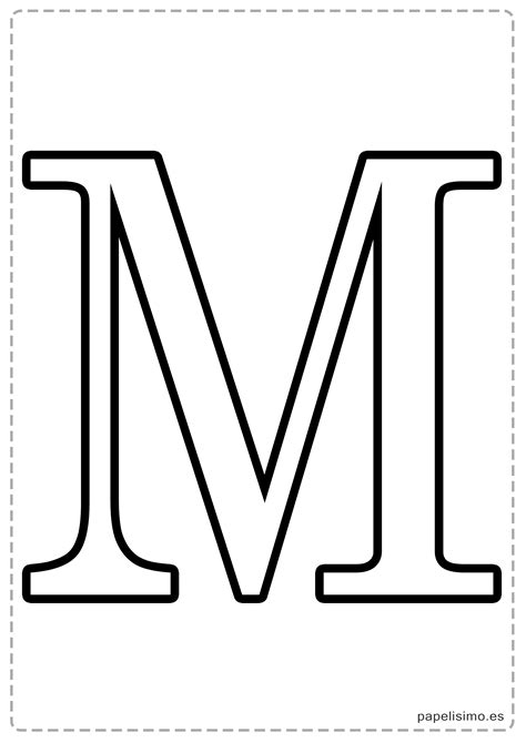 M Abecedario letras grandes imprimir mayúsculas Lettering alphabet Letter