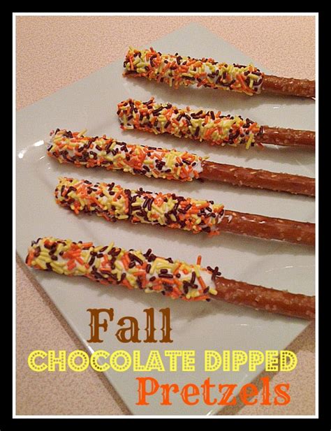 Fall Themed Chocolate Dipped Pretzel Rods Who Said Nothing In Life Is Free