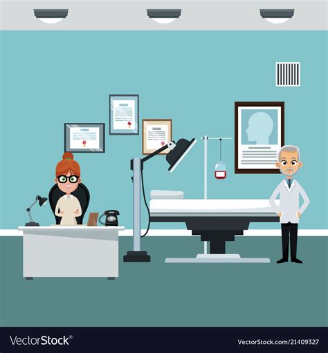 Doctors Office Cartoon Royalty Free Vector Image