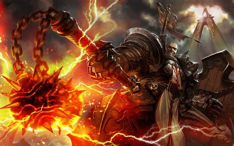 Papel De Parede Arte Digital Videogames Fantasia Arte Diablo III Chama Captura De Tela