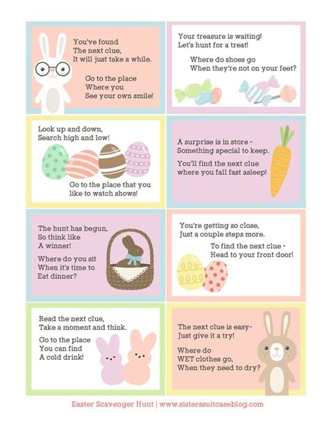 We found the most creative easter egg hunt ideas that are easy to put together and fun for all ages. Easter Scavenger Hunt Printable - My Sister's Suitcase | Easter scavenger hunt, Easter egg ...