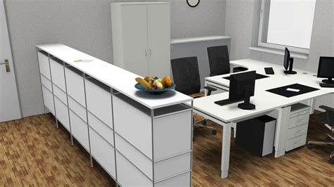 Büroraumplanung Für Einzelarbeitsplatz Schreibtisch 160 X 80 Cm Und