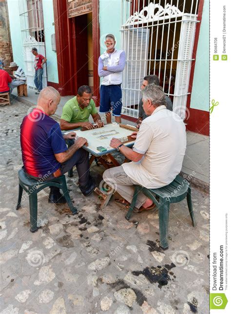 Men Playing Dominos Trinidad Cuba Editorial Stock Photo Image Of