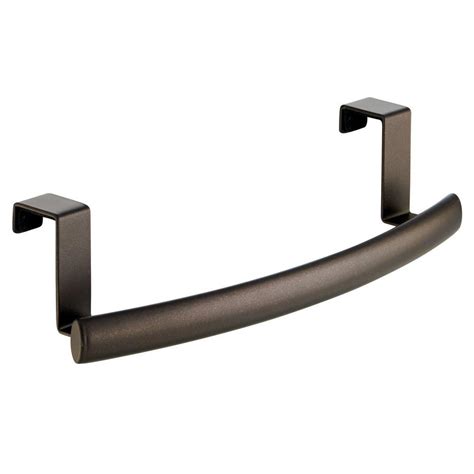 Interdesign Axis 975 In Over The Cabinet Curve Towel Bar In Bronze