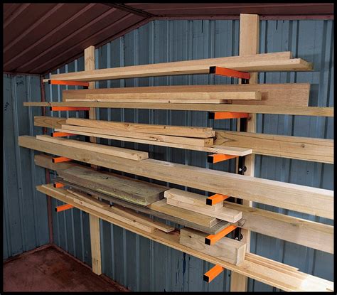Lumber Storage Rack Portamate Pbr 001 Six Level Wall Mount Wood