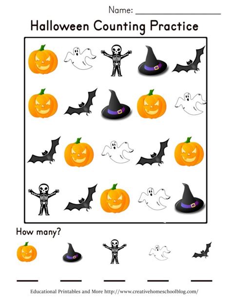 Creative Homeschool Halloween Counting Halloween Preschool Kids