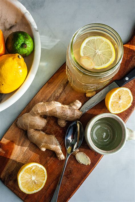 Fresh Ginger Tea With Lemon And Honey Balancing Bowls