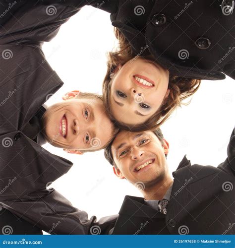 Three Young Business Persons Together Stock Photo Image Of Bonding