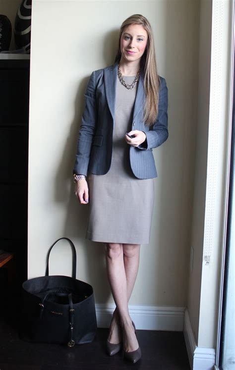 Blue Blazer Greytaupe Dress In 2019 Lawyer Fashion