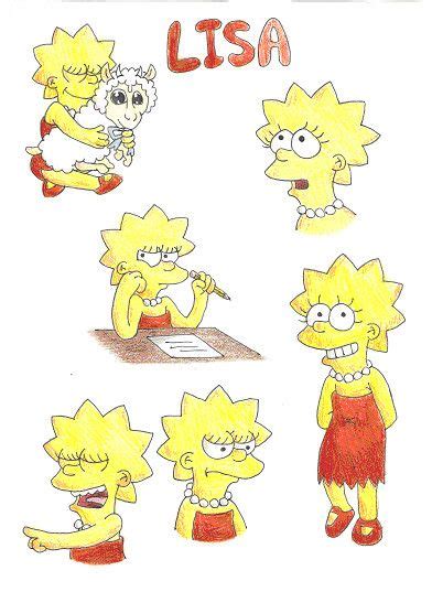 Lisa Sketches By Cartoonsilverfox On Deviantart Simpsons Drawings