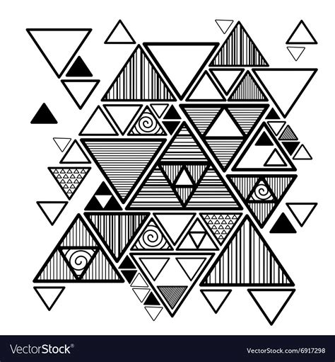 Abstract Background With Hipster Triangles Vector Image