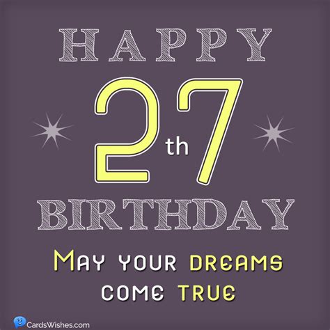 Happy 27th Birthday Wishes Image
