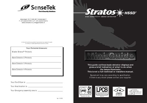 Stratos Hssd Masterslave Mini Guide Sensetek Nl By Sensetek Fire And Security Solutions Issuu