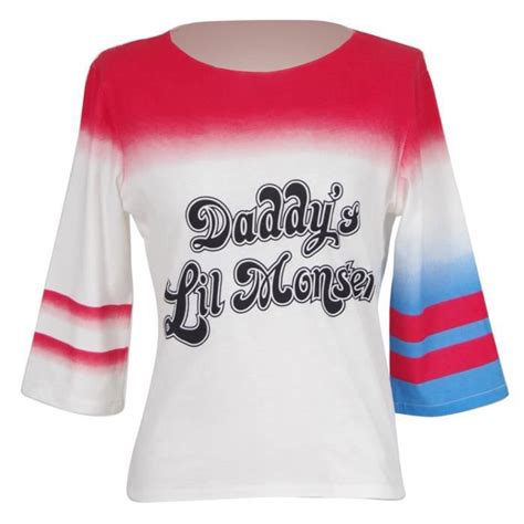 Greedland Suicide Squad Harley Quinn Daddy s Lil Monster Tee shirt Achat Vente déguisement