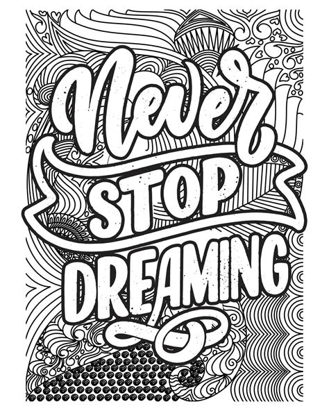 Motivational Quotes Coloring Page Design Inspirational Quotes Coloring