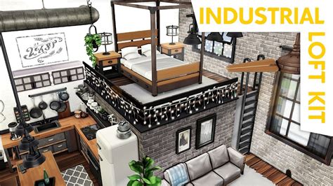 Industrial Loft 🌆 W Industrial Loft Kit The Sims 4 Speed Build No