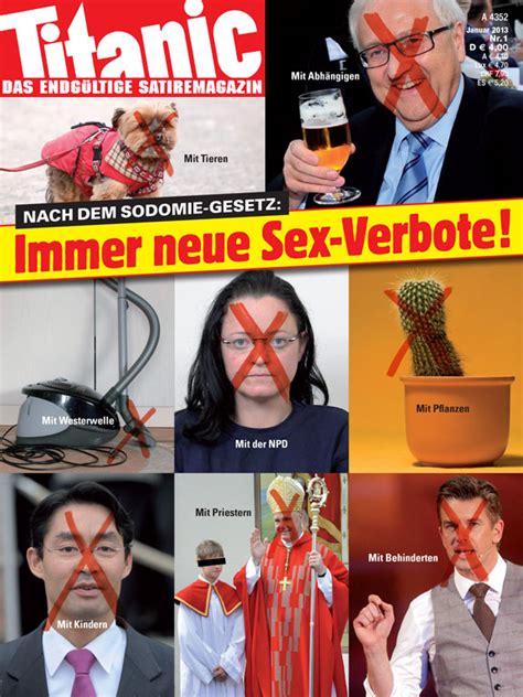 nach dem sodomie gesetz immer neue sex verbote 01 2013 titanic titel postkarten