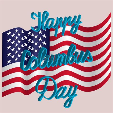 Happy Columbus Day Stock Vector Illustration Of Celebration 100527672