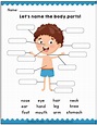 Free Body Parts Worksheets - Tribobot x Mom Nessly | Body parts ...