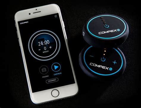 compex mini portable wireless muscle stimulator tens unit mobile training app