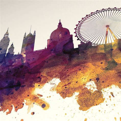 London Cityscape Skyline Print By Artpause