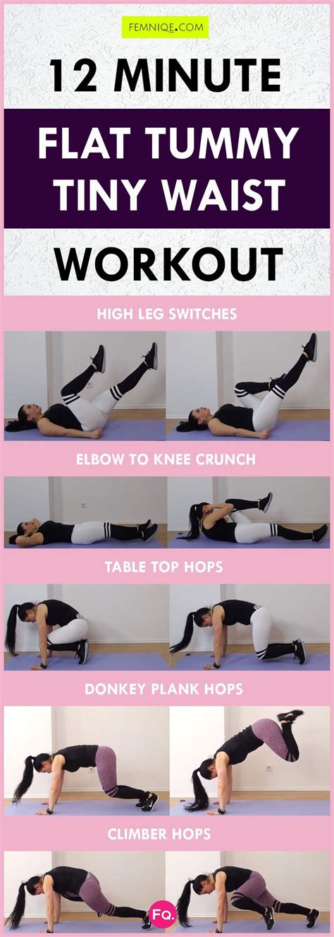 Flat Tummy Exercises 12 Minute Workout For Smaller Waist