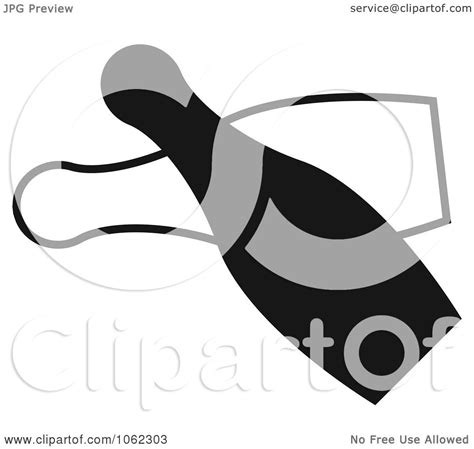 Clipart Bowling Pins In Black And White 3 Royalty Free Vector