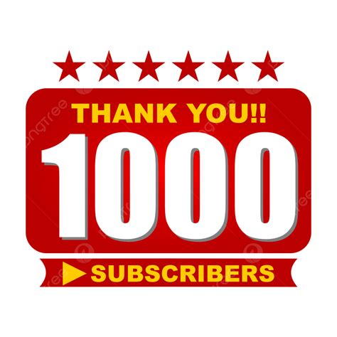1000 Subscribers 1k On Youtube Hd Vector 1000 Subscribers Youtube