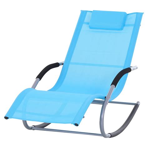 It folds for easy storage and effortless. Outsunny Chaise Rocker Patio Lounge Chairs with Recliner w ...