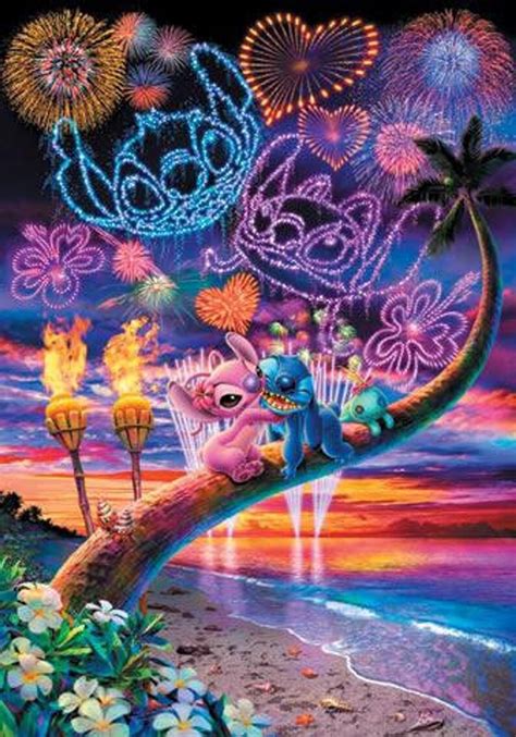 5d Diamond Painting Lilo And Stitch Full Squareround Drill Etsy